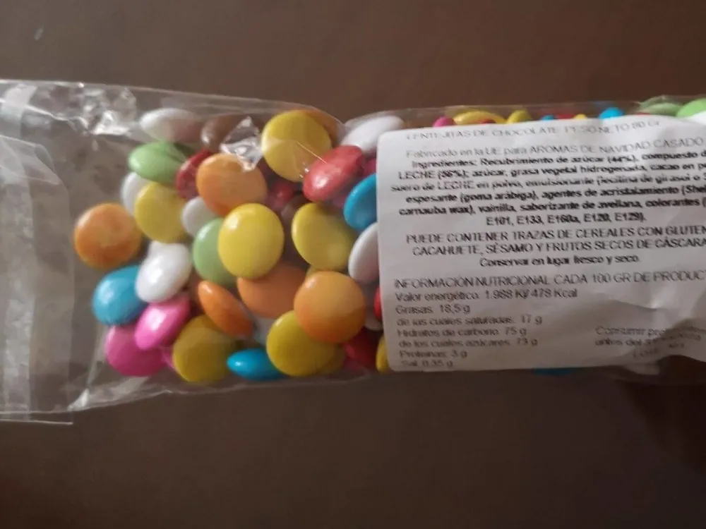 Lentejas de chocolate