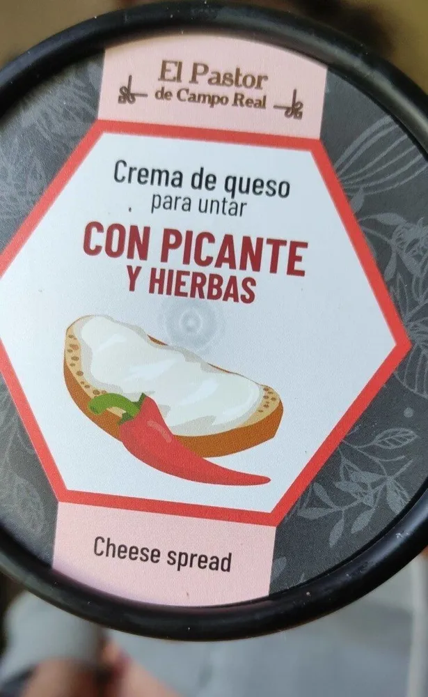 Crema de queso para untar con picante y hierbas