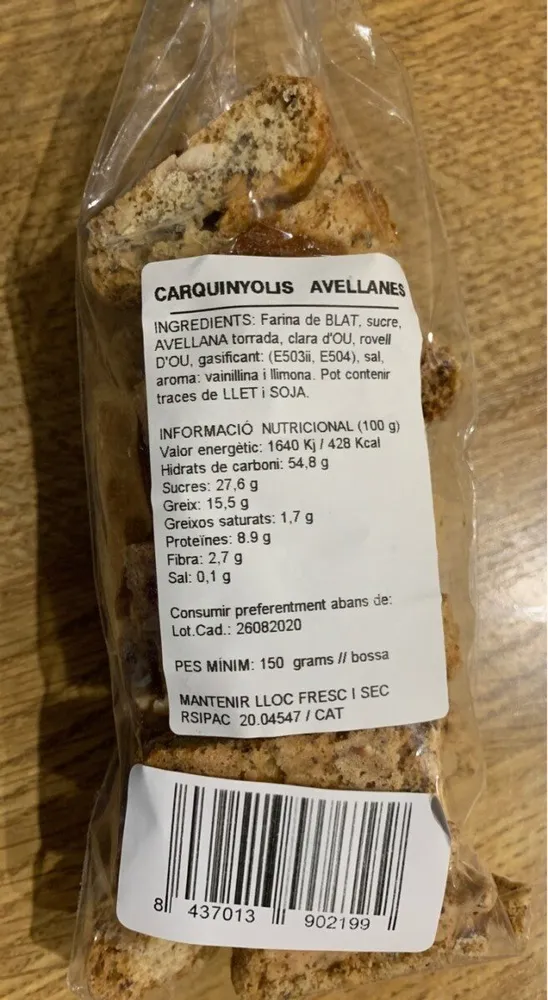 Carquinyolis Avellanes