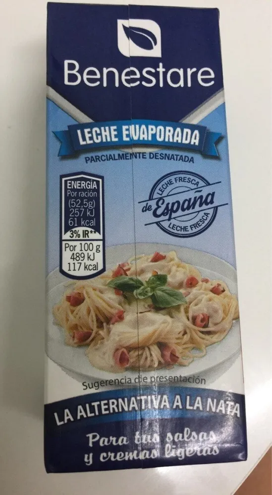Leche evaporada