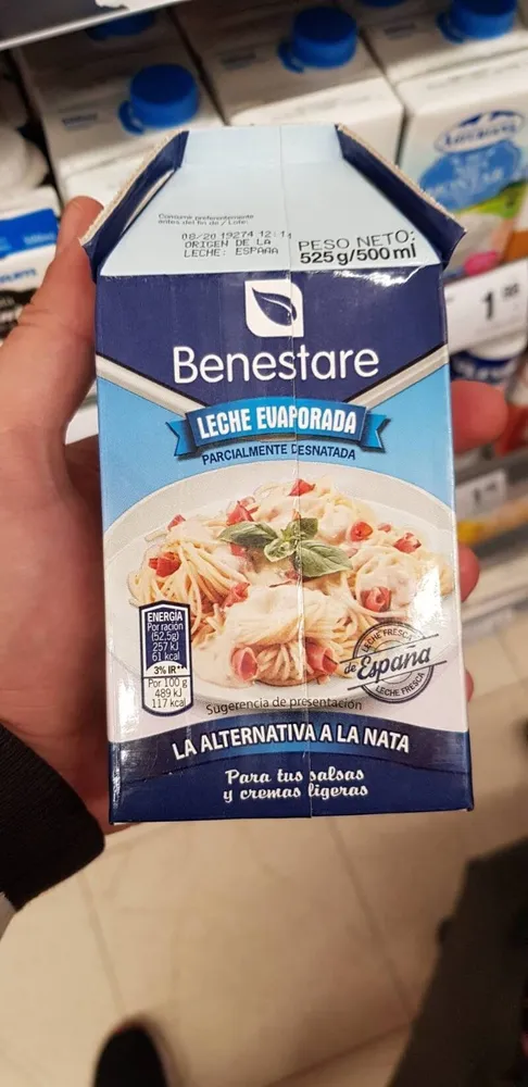 Leche evaporada