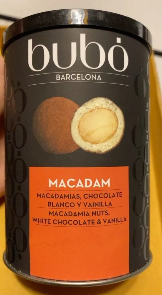 Macadamia nuts, white chocolate & vainilla
