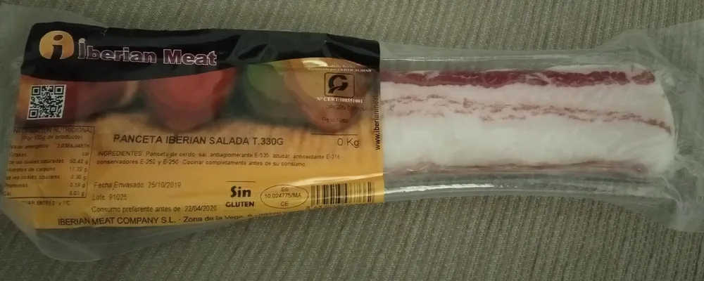 Panceta iberica salada