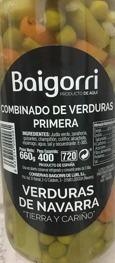 Combinado de verduras