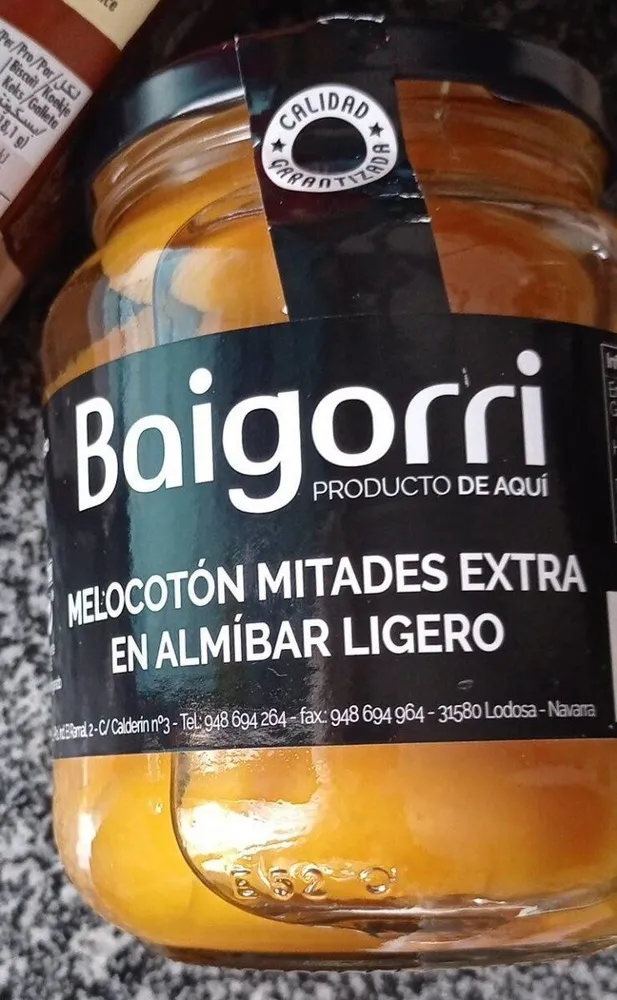 Melocotón mitades extra en almíbar ligero