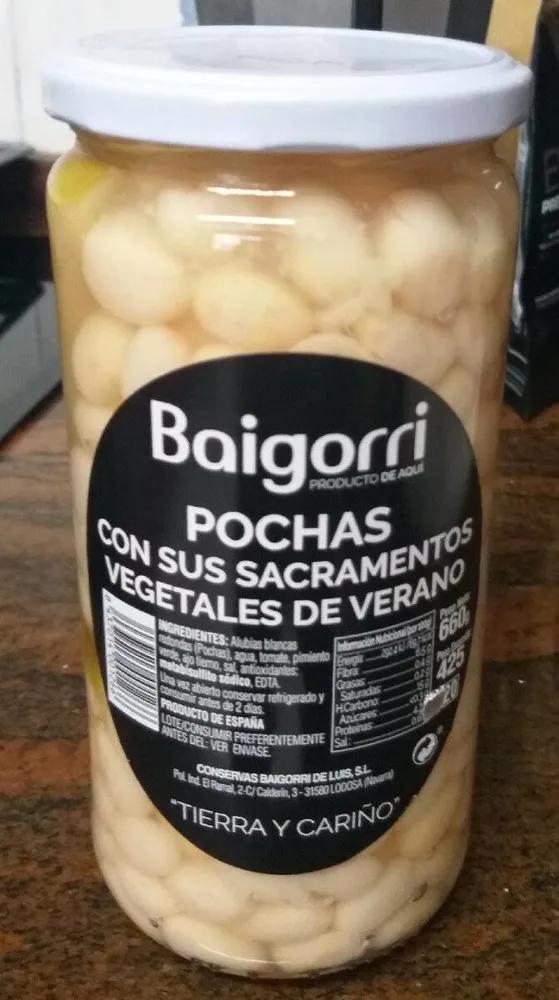 Pochas con sus cacramentos vegetales de verano