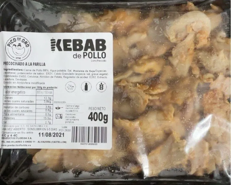 Kebab de pollo