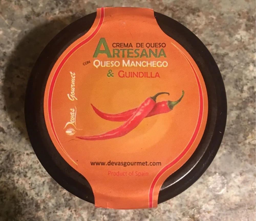 Crema de queso manchego y guindilla