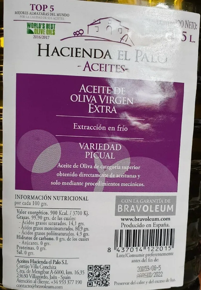 Hacienda aceites el Palo