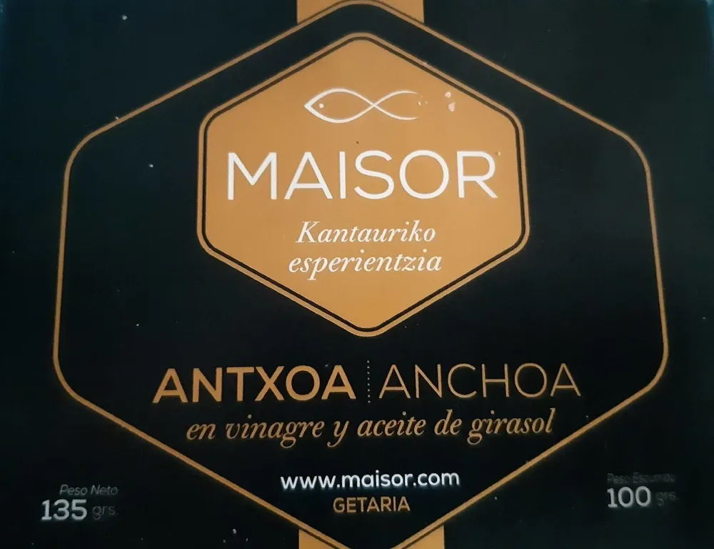 Antxoa en vinagre y aceite de girasol