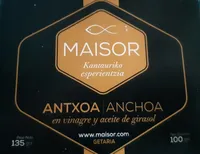 Antxoa en vinagre y aceite de girasol
