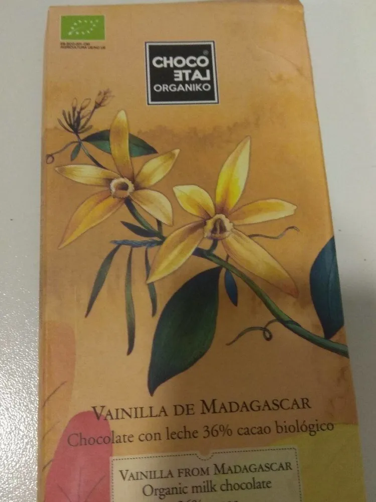 Chocolate con leche de vainilla de Madagascar