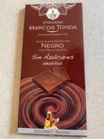 Chocolate extrafino negro con edulcorante