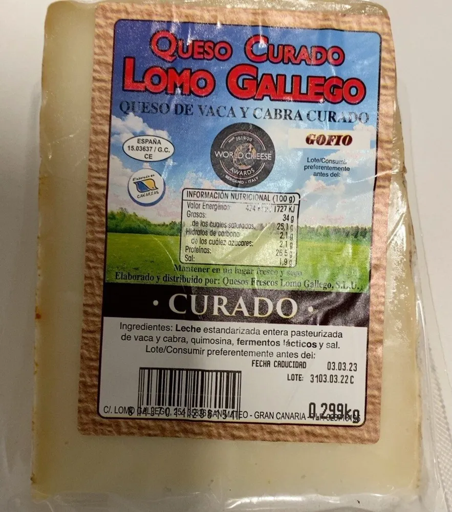 Queso de vaca y cabra curado