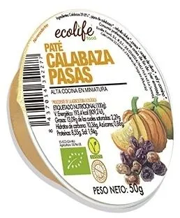 Pâté végétal potiron raisins secs