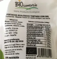 Pistacho ecológico tostado con sal