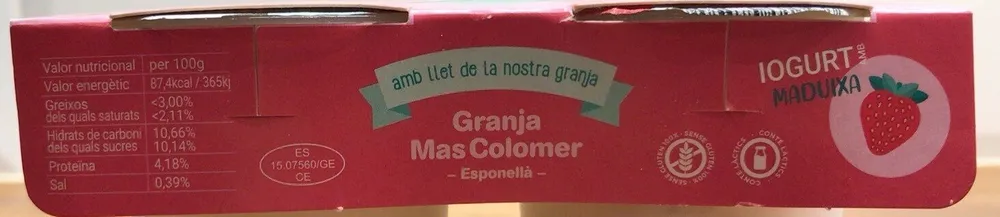 Iogurt amb maduixa