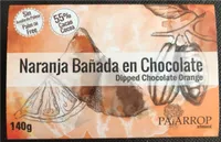 Naranja bañada en chocolate