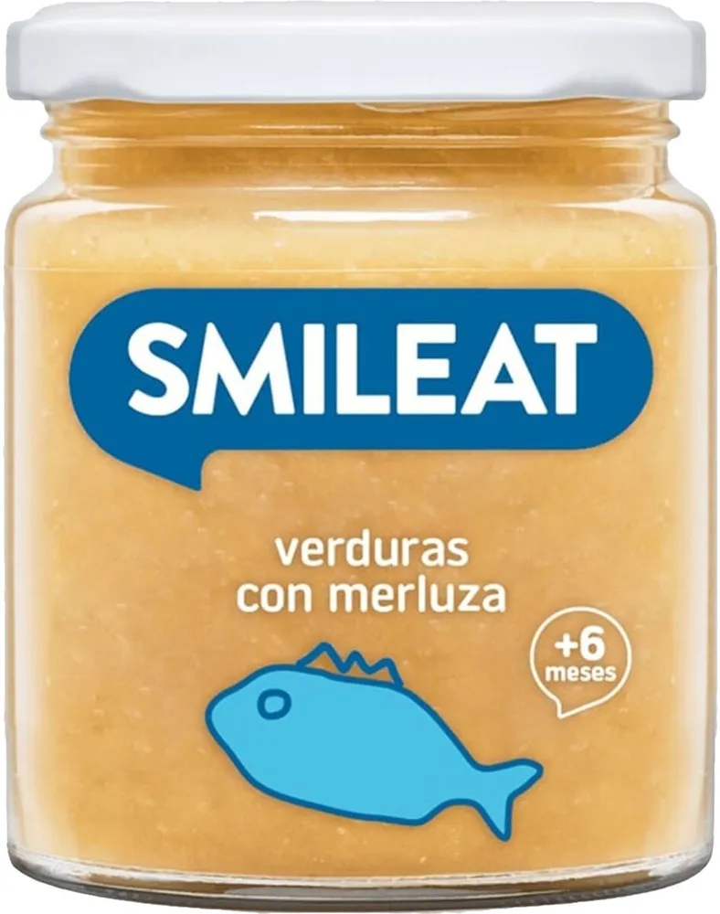 Tarrito de verduras con merluza sin gluten y
