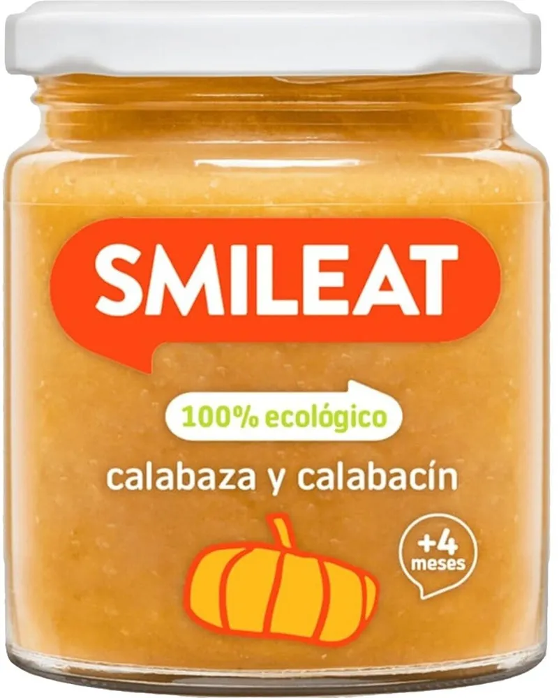 Tarrito de calabaza y calabacín ecológico sin