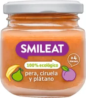 Pera, ciruela y plátano