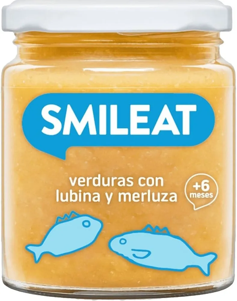 Tarritos de verduras con lubina y merluza sin gluten tarro