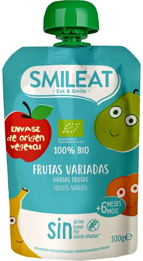 Manzana y pera ecológico y sin gluten desde meses bolsita