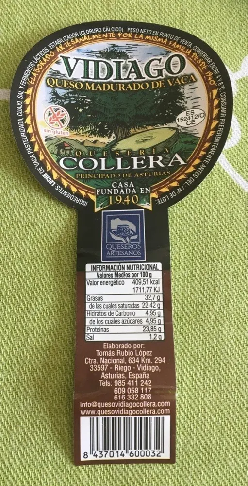 Queso madurado de vaca Vidiago