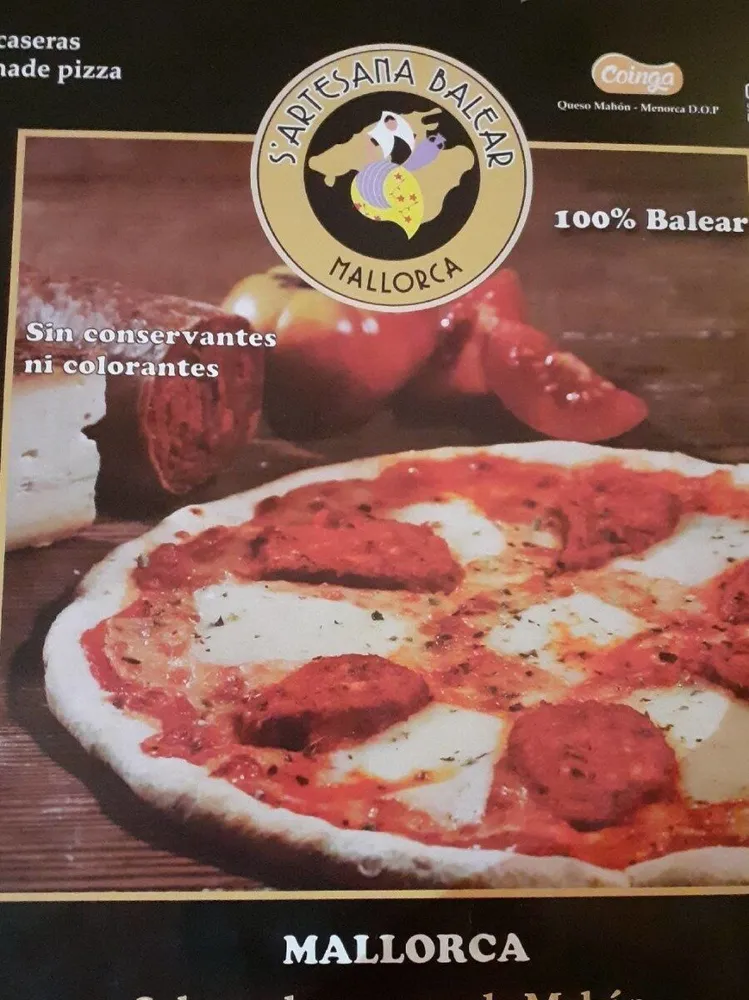 Pizza de sobrasada y queso