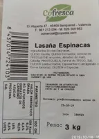 Lasaña espinacas
