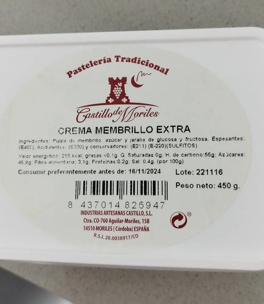 Crema membrillo