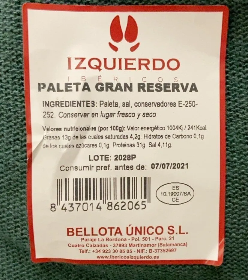 Paleta gran reserva