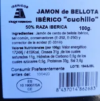 Jamón de bellota ibérico "cuchillo"