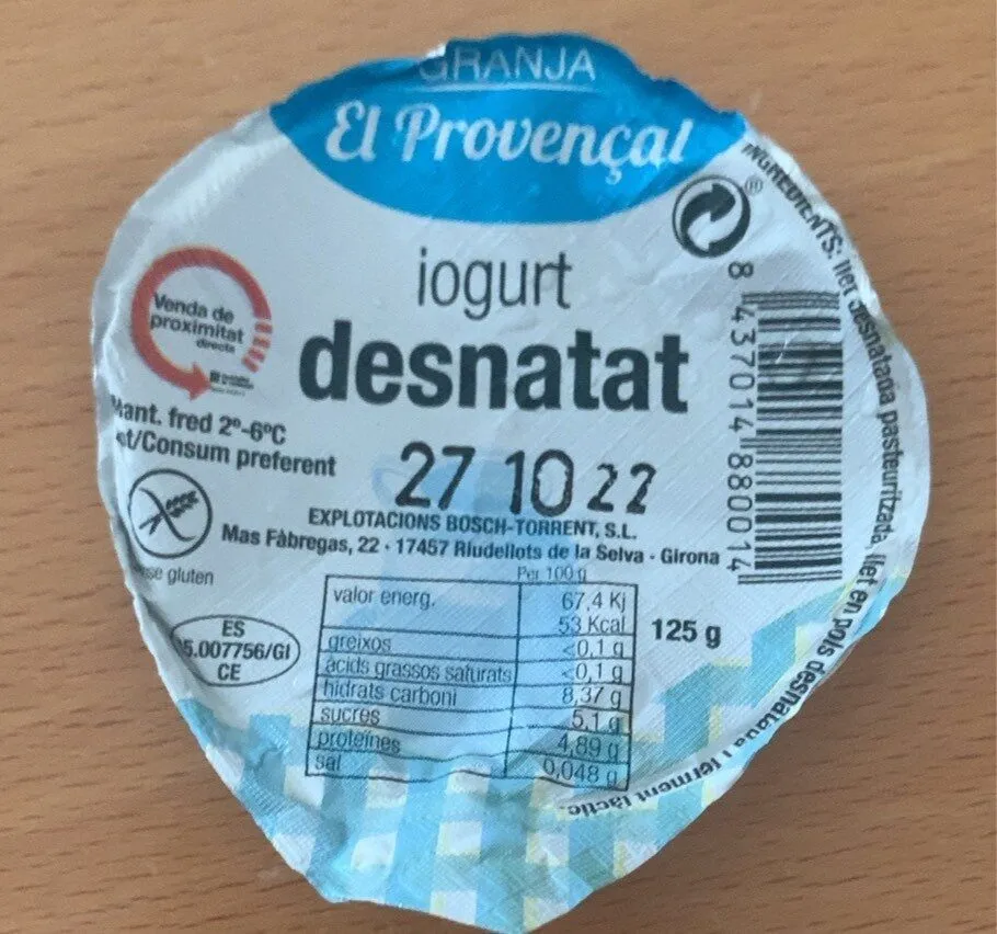 Iogurt desnatado
