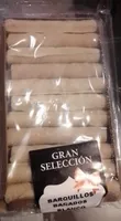 Barquillos bañados blanco