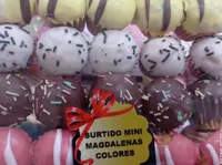 Surtido mini magdalenas colores