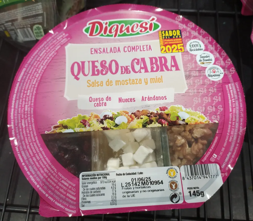 Ensalada completa de queso de cabra