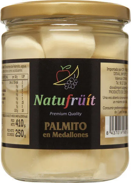 Medallones de palmito al natural especial para ensaladas