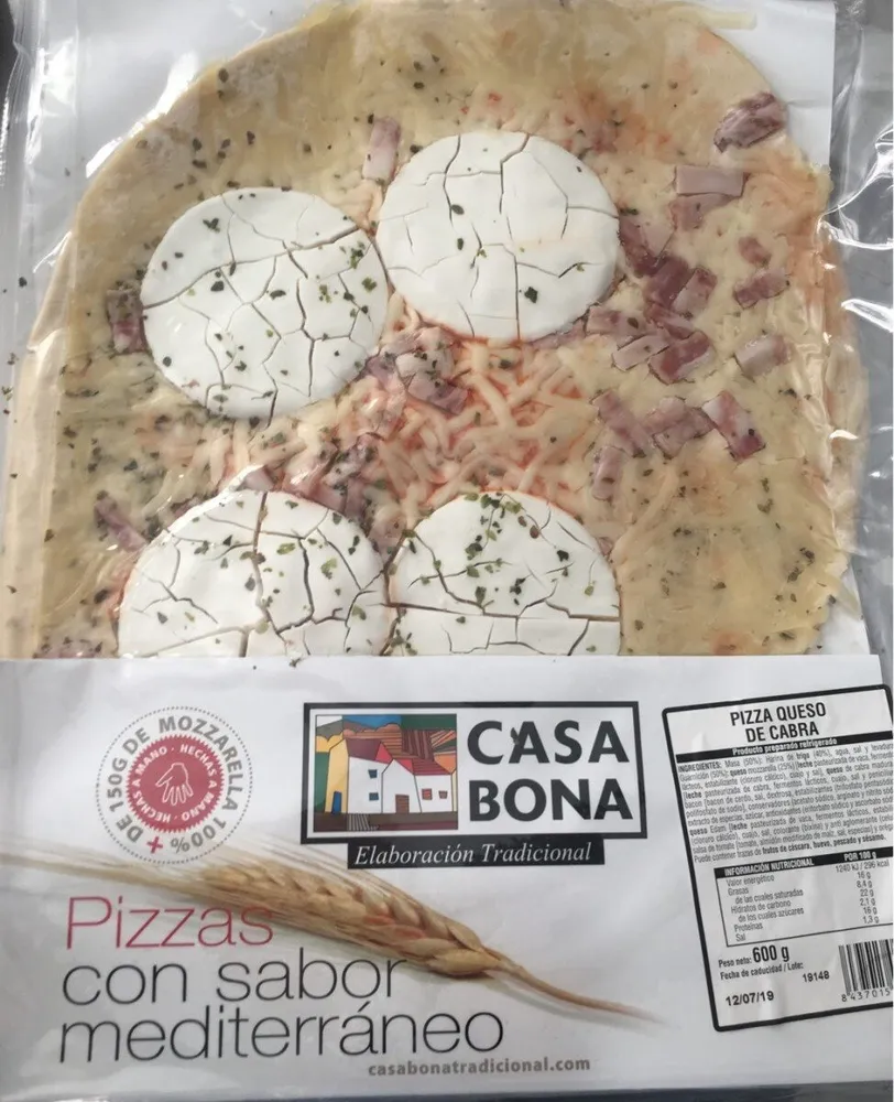 Pizza queso de cabra