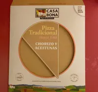 Pizza de chorizo u aceitunas
