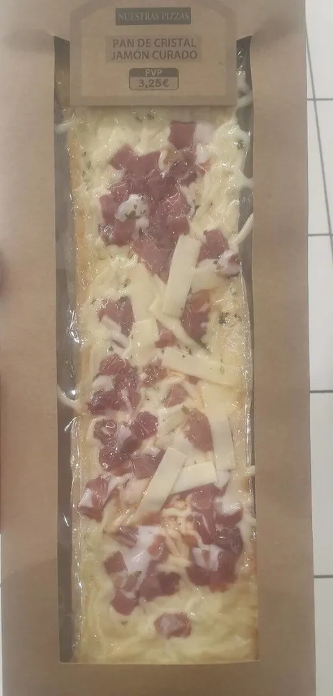 Pan cristal jamón curado