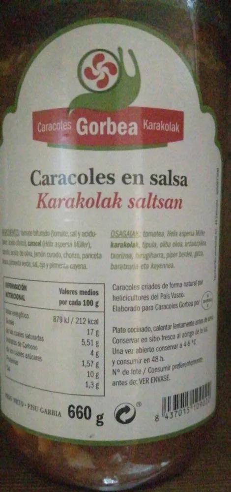 Caracoles een salsa