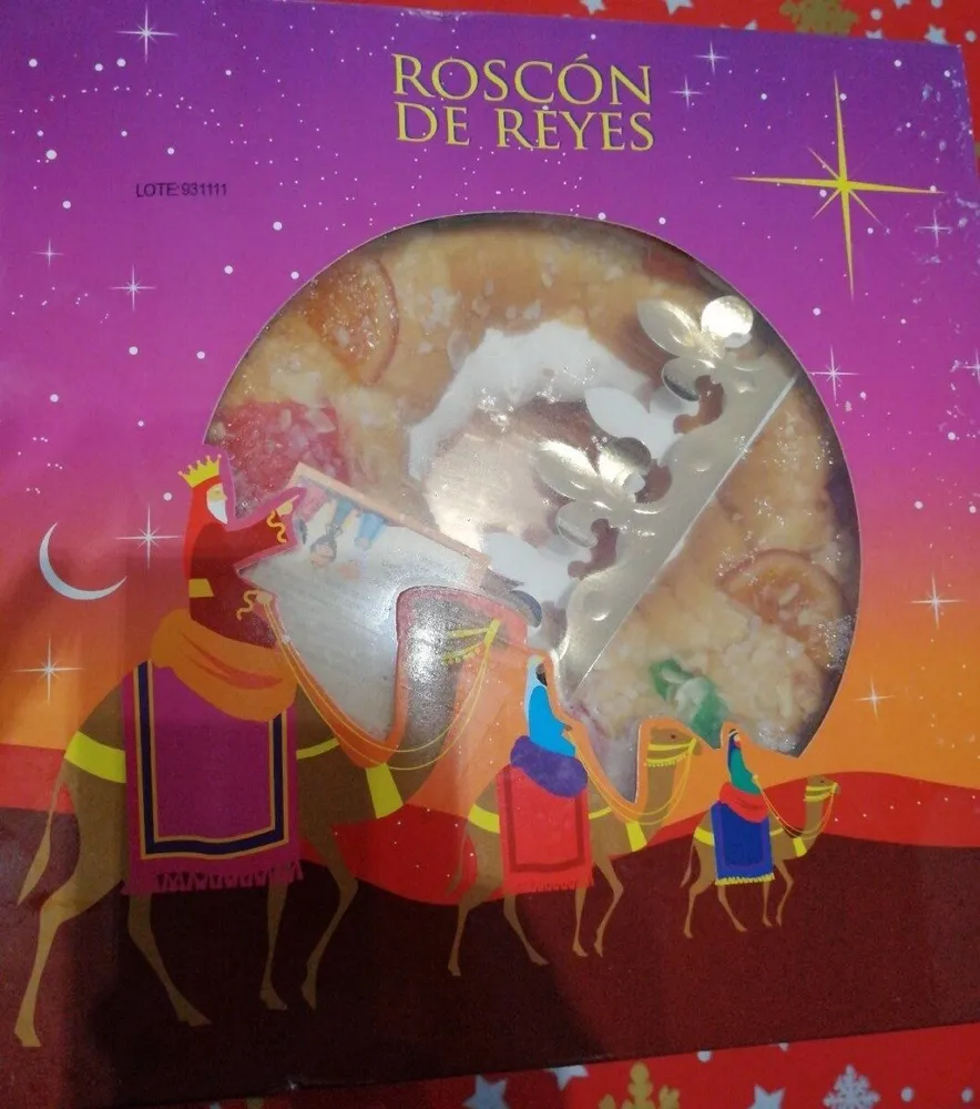 Roscón de reyes relleno nata
