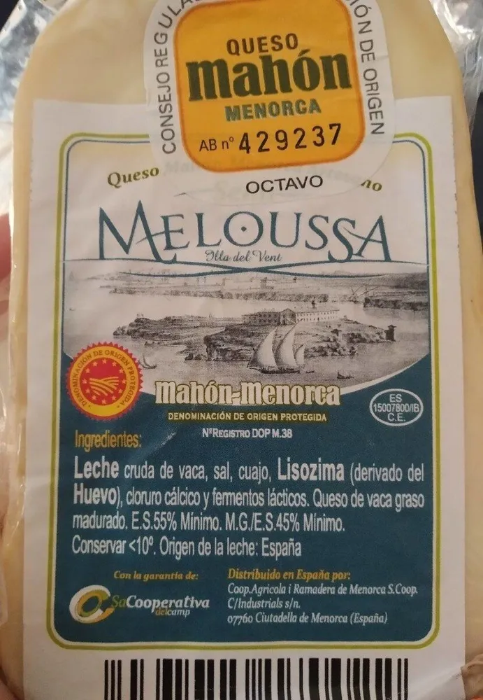 MELOUSSA Queso Mahón Menorca