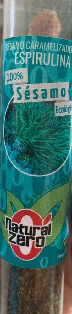 Sésamo caramelizado con espirulina
