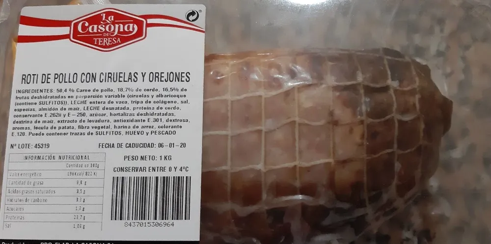 Roti de Pollo con ciruelas y orejones