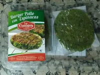 Burger pollo con espinacas