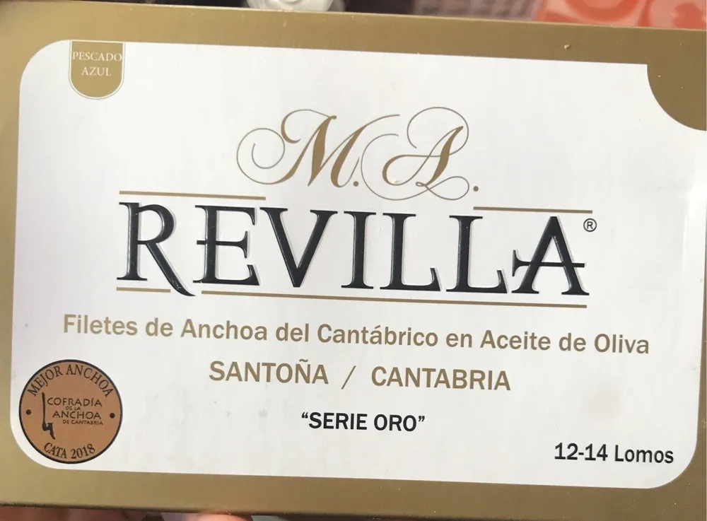 Filetes anchoa del cantabrico en aceite de oliva