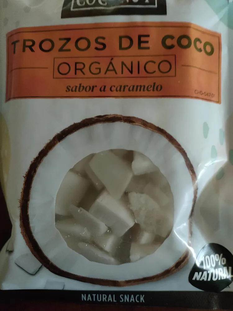 Trozos de coco orgánico