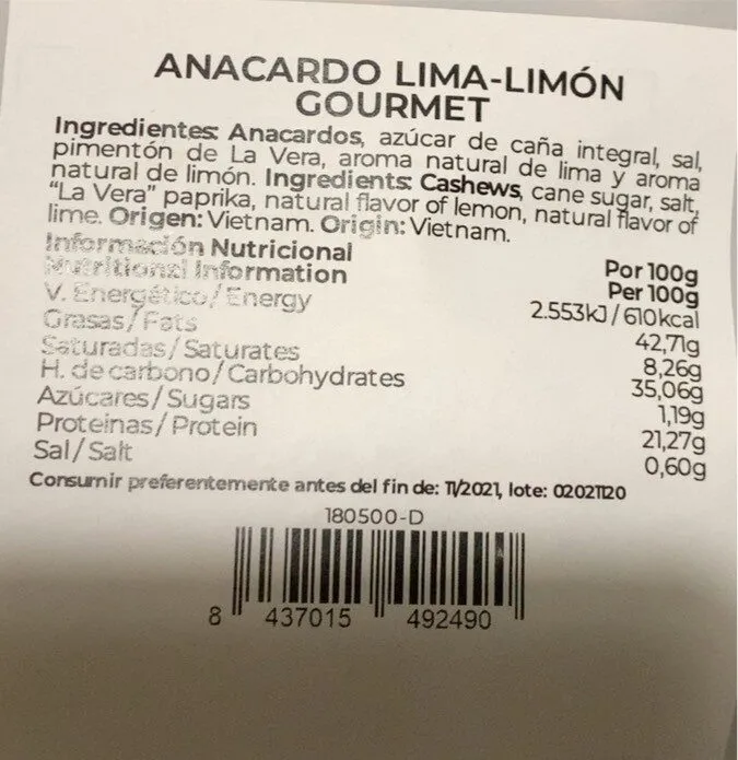 Anacardo lima-limon
